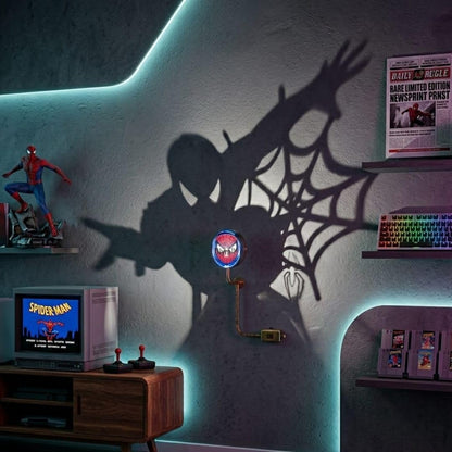 Spiderman Shadow Wall Lamp One Piece Anime 3D LED Illusion Night Light, USB Powered,Touch Control