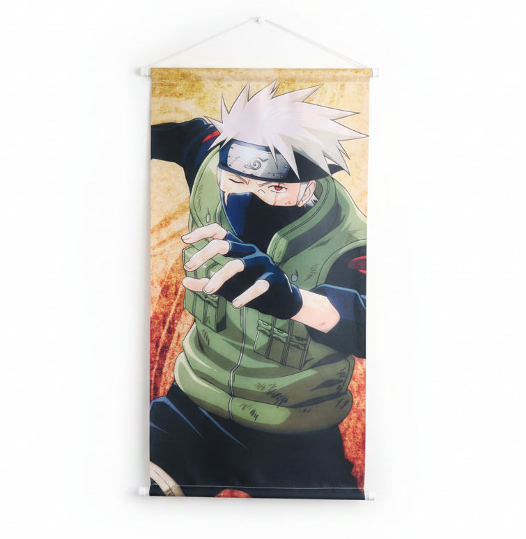 Kakashi Hatake Anime Naruto Wall Hanging Scroll Home Decor Wall Artwork Anime Canvas