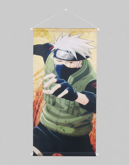 Kakashi Hatake Anime Naruto Wall Hanging Scroll Home Decor Wall Artwork Anime Canvas