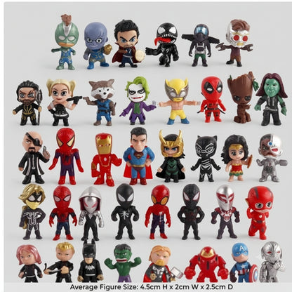 Superheroes Family Pack Miniature Action Figure Set of 32