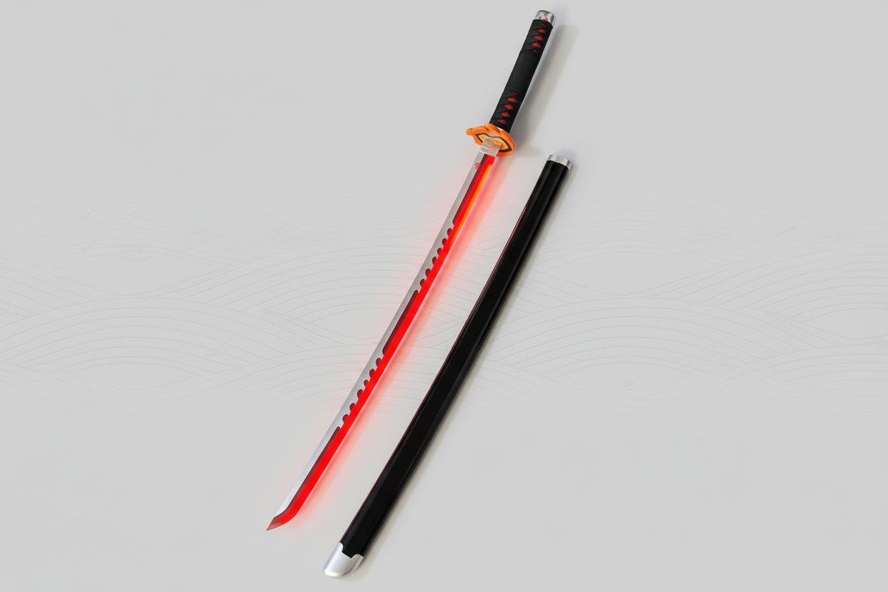 Demon Slayer Tanjiro flame LED Katana 73 cm