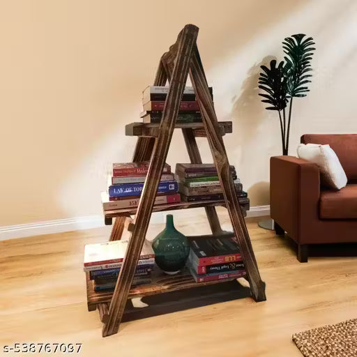 Ladder Book Shelf Bookcase Wooden