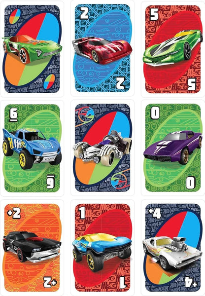 UNO Hot Wheel Playing Cards Game for kids and family Fun Game Pack of 3