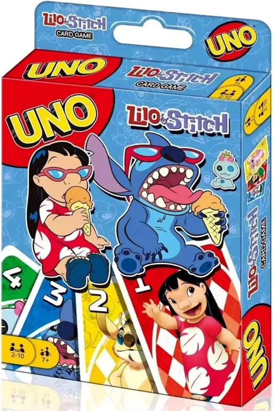UNO Lilo & Snitch Playing Card Game for kids and family Fun Game Pack of 3