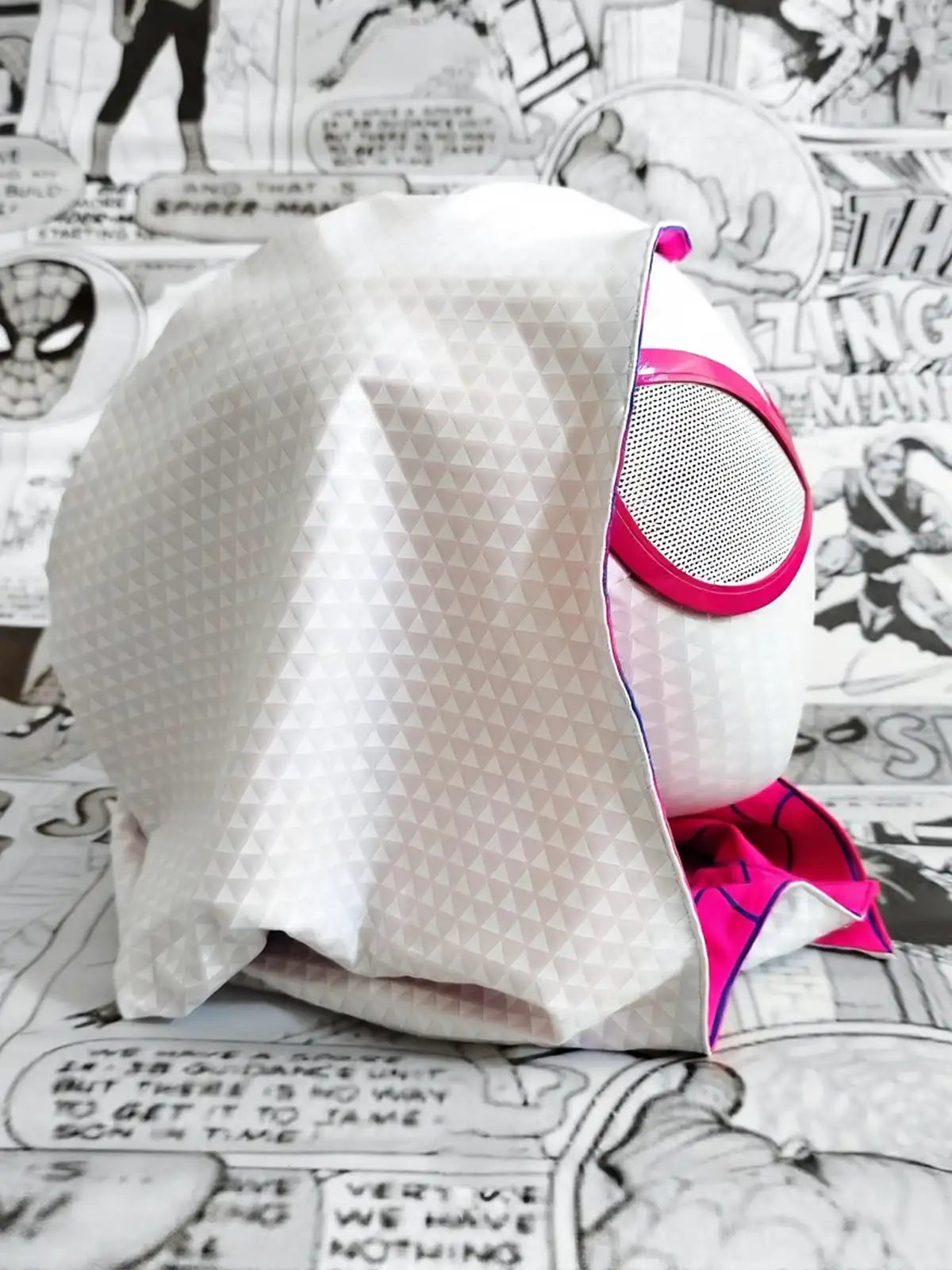 Spider-Gwen Mask With Hood (Full Headpiece)