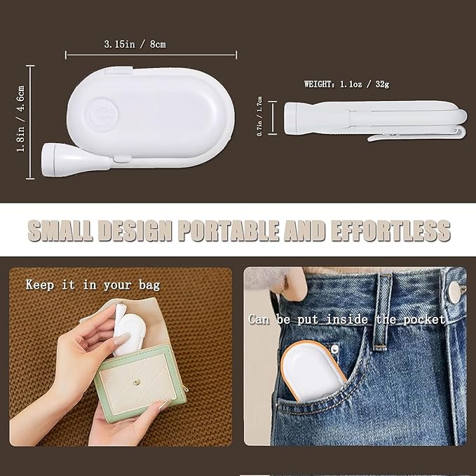 Mini Clip-On Reading Lamp – USB Rechargeable, Eye-Caring Night Light with 3 Light Modes, Special Folding Design, Perfect for Students (White)