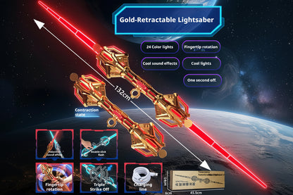 Double Blade Light Saber Glowing Sword Retractable Luminous Laser Sword