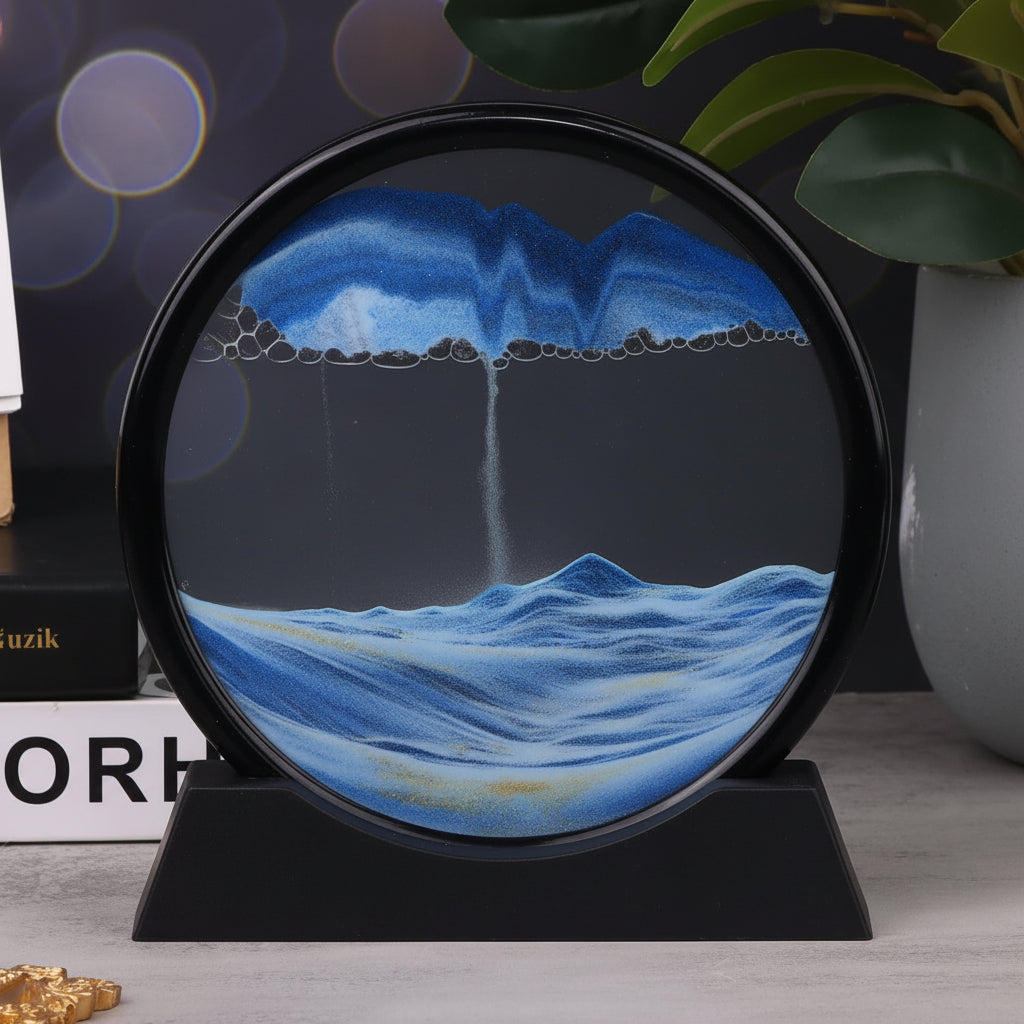 Moving Sand Art Frame Painting Relaxing Liquid Motion Decor Gift for All Occasions