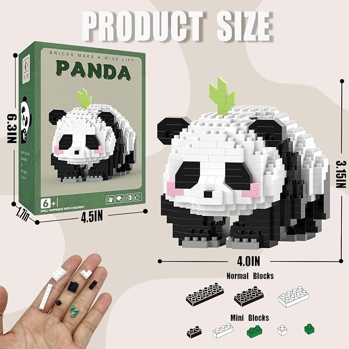 Mini Building Blocks Panda Mini Toy for Kids 6+ (Limited Edition)