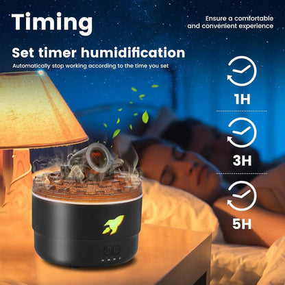Cannon Blast Ring Humidifier Aromatherapy Diffuser with 7 Colors LED Light and Timer