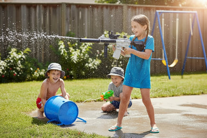 AquaStrike M416 Electric Water Gun Toy with Built in Rechargeable Battery, 62 cm Long Automatic Water Blaster (Random Colour)