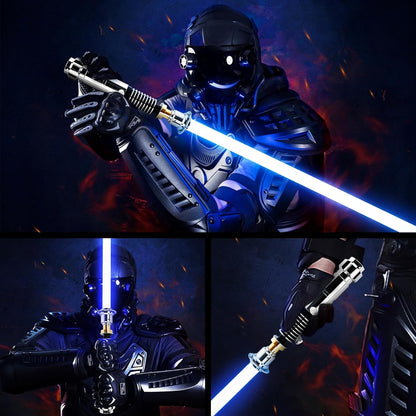 Dueling Luke Xenopixel LightSabers, Motion Control with 34 Sound Fonts & Custom Fonts | Smooth Swing Infinite Color Changing Luke Sabers, Preminum Aluminum Hilt for Adults