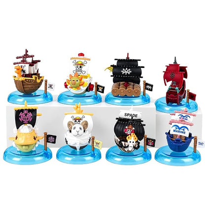 One Piece Pirate Ship Mini Figure Collection Set of 8 Ages 6
