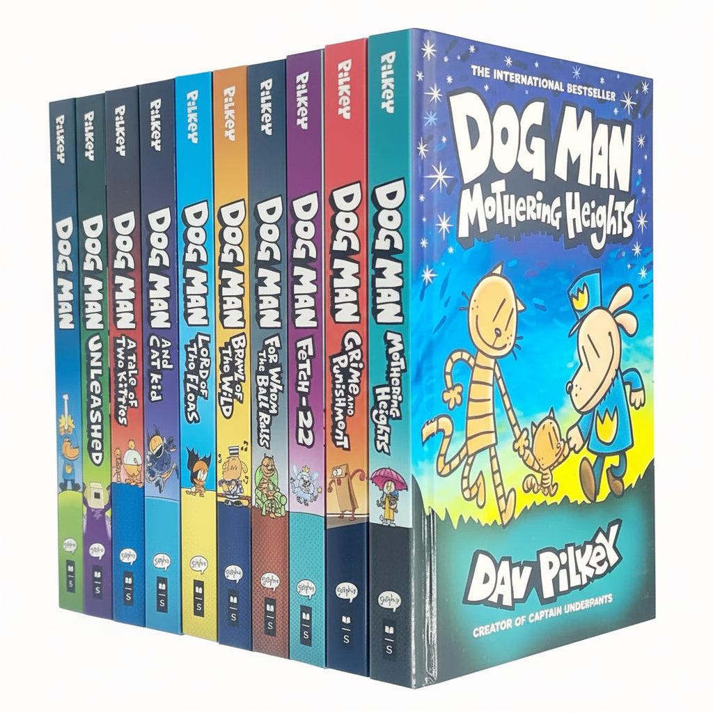Dog Man Series 1-10 Books Mega Collection Set By Dav Pilkey (Hardcover)