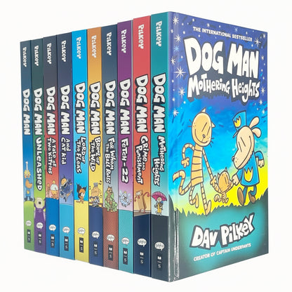 Dog Man Series 1-10 Books Mega Collection Set By Dav Pilkey (Hardcover)