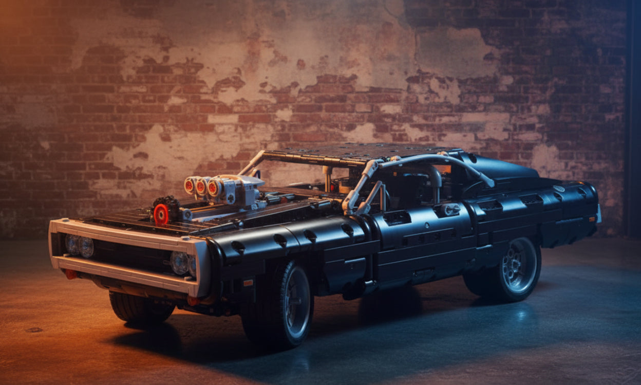 Technic Fast and Furious Dom's Dodge Racing Car Model Iconic Collector's Building Set for Kids