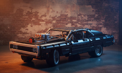 Technic Fast and Furious Dom's Dodge Racing Car Model Iconic Collector's Building Set for Kids