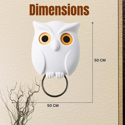 Cute Owl Magnetic Key Holder, Automatic Open Close Eyes Creative Key Hanger Holder