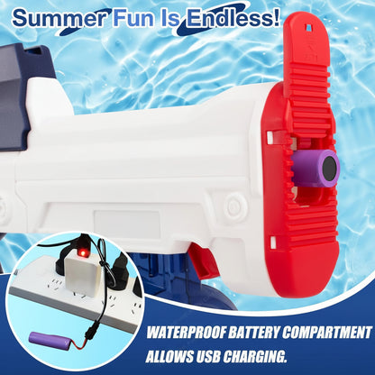 95 Rifle Electric Water Gun with Automatic Water Spray 25-32 Ft Range, Rechargeable High-Pressure Mechanism for Kids, Outdoor Water Fun Toy for Kids & Adults (Random Colour)