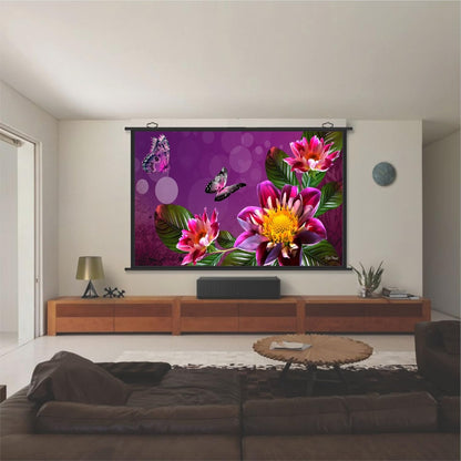 4K Projector Screen, 6 W x 4 H(in Imported HIGH GAIN Fabric A+++++ Grade)