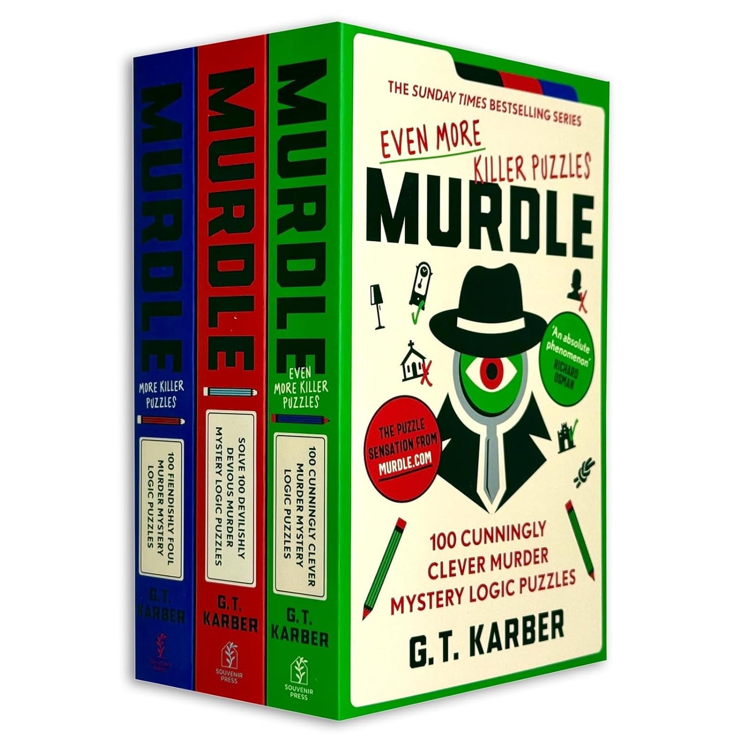 Murdle Puzzle Series 3 Books Combo Collection Set By G.T Karber (Paperback)