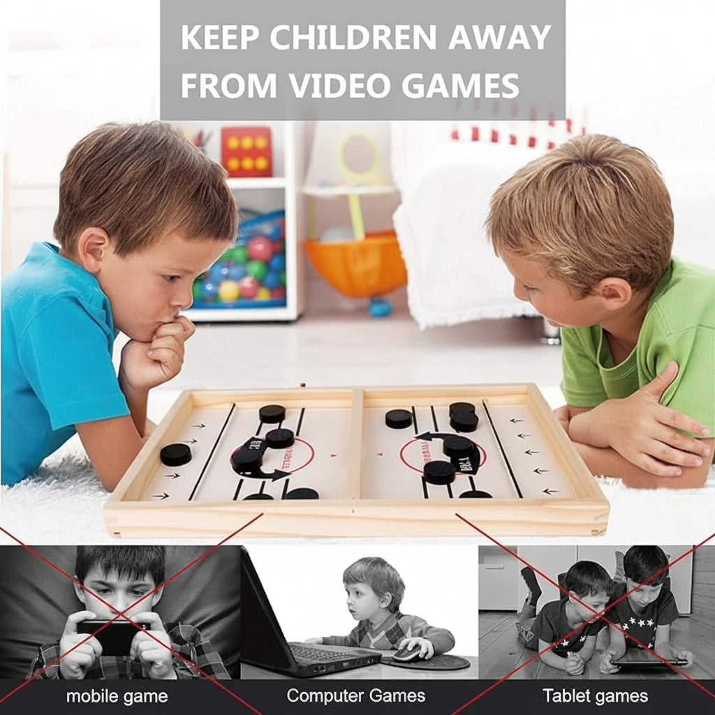 Sling Fast Puck Board Game - Guaranteed Fun for Family Game for 6 Years Old Boys & Girls