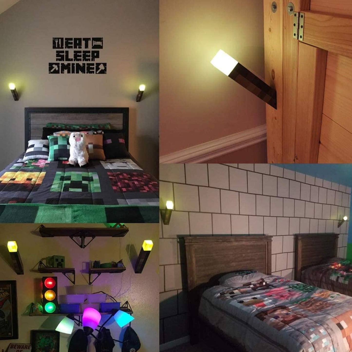 Minecraft Torch Night Light Hand Held or Wall Mount Lighting Torch (limited edition)