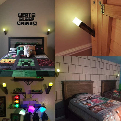 Minecraft Torch Night Light Hand Held or Wall Mount Lighting Torch (limited edition)