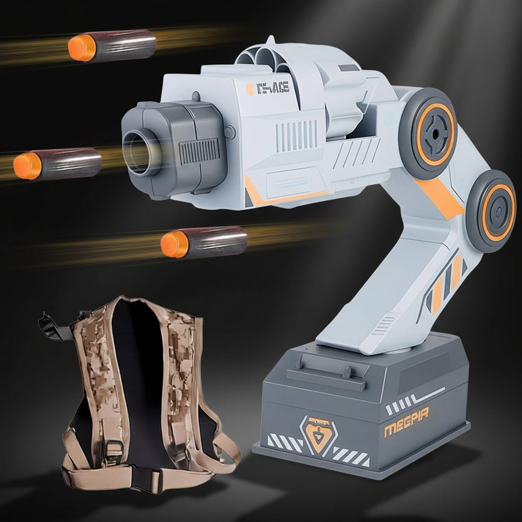 Smart Shoulder Blaster Robotic Motion Tracking Toy with Remote Control & 10 Soft Bullets