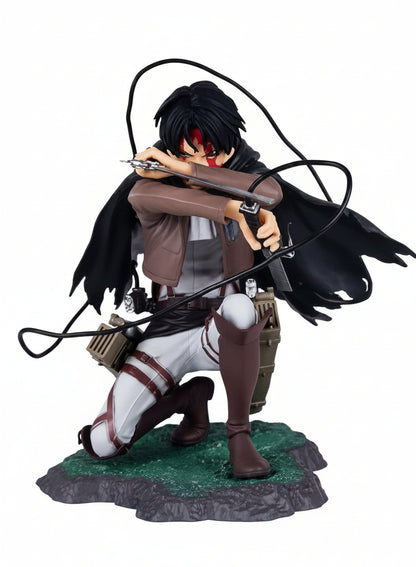Levi Ackerman Fortitude Sitting AOT Action Figure 17 cm