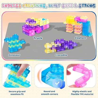 Magic Gummy Bloc Soft Building Block Sensory Squishy and Stretchable