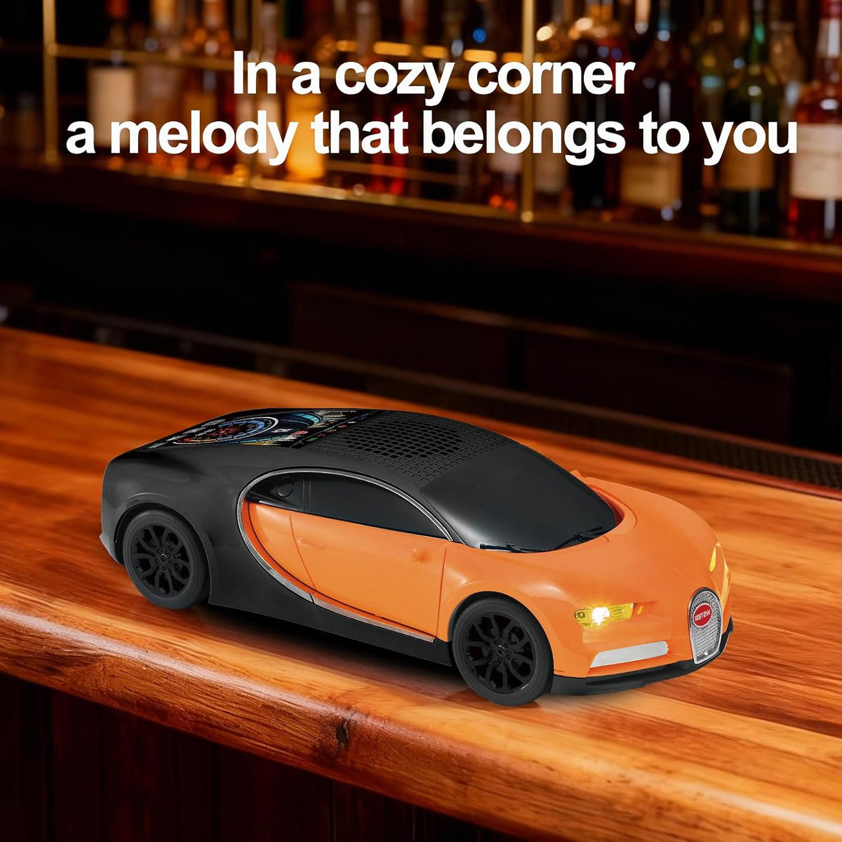 Bugatti Chiron Wster WS-660 Wireless Bluetooth Speaker 15 Watts| With LED Party Light, TWS Pairing, FM Radio, USB, TF Card, Portable Speaker
