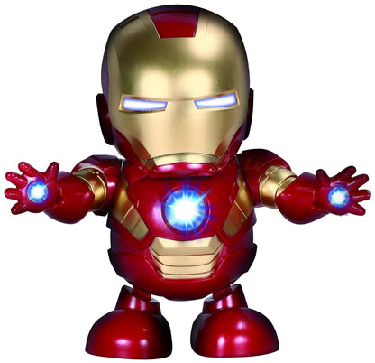 Dancing Iron Man Action Figure Toy with Lights & Sounds for Kids