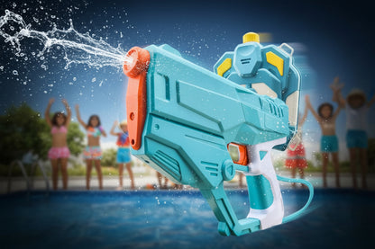 NX Automatic Bagpack Electric Water Gun with Dual Rechargeable Batteries, Powerful Water Guns Up to 40 FT Long Range, 1350CC Capacity Super Water Blaster Summer Toys for Pool (Random Colour)