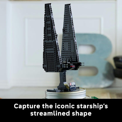 Star Wars Kylo Ren’s Command Shuttle, Buildable Starship Model Kit Building Blocks for 18+ Gift