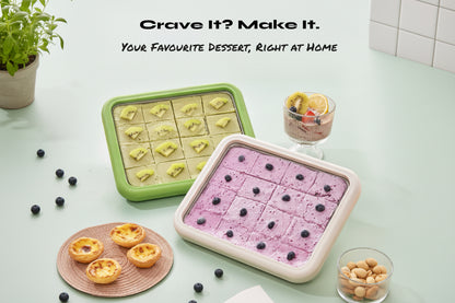 Instant Ice Cream Maker Tray with Scraper, Manual Roll Pan for Frozen Yoghurt and Desserts