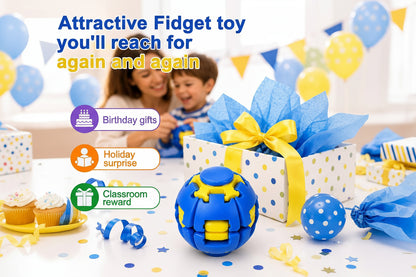 Press to Spin Fidget Ball, 360 Degree Rotating Spinner Portable Stress Relief Toy
