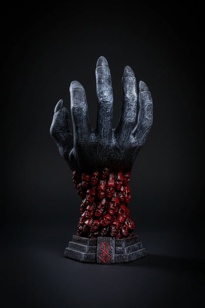 The "Hand of God" Berserk with Behelit Egg King Necklace Sculpture Desk Decor Figure