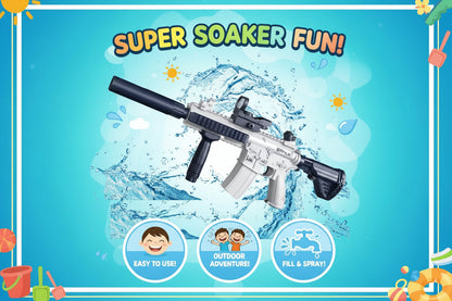 AquaStrike M416 Electric Water Gun Toy with Built in Rechargeable Battery, 62 cm Long Automatic Water Blaster (Random Colour)