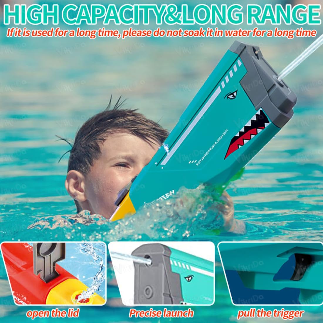 Automatic Electric Water Gun Water Soaker Squirt Guns, Water Blaster Guns, Summer Beach Pool Outdoor Outside Water Toys- for Kids Adults (Random Color)