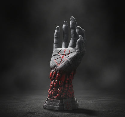 The "Hand of God" Berserk with Behelit Egg King Necklace Sculpture Desk Decor Figure