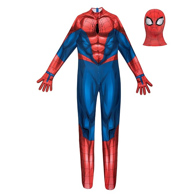 Spider-Man Deluxe Zentai Suit Halloween Costume For Adults