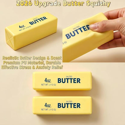 Butter Squishy Toy, Butter-Shaped Slow Rising Squishy Butter Stick for Anxiety Relaxation