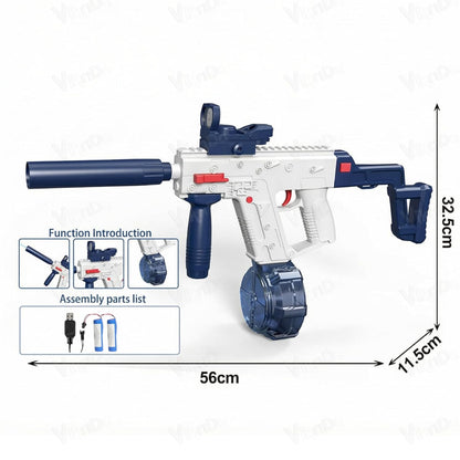 VECTOR WATER GUN - Electric Water Spray Vector with Dual Rechargeable Battery with Long Shooting Range, 434CC + 58CC Automatic Water Sprayer with Large Capacity (Random Colour)