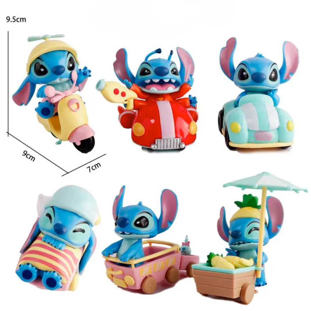 Stitch Trip Collection Adventure Series Set of 6 Pcs PVC Figure