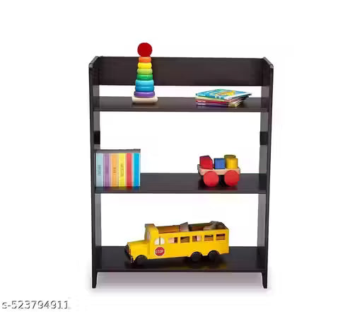 Engineered Wood Bookcase with Set of 3 Shelves