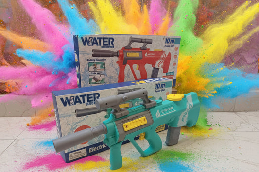 Electric Squirt Automatic Water Gun with 32 Ft Long Range, 500CC Capacity Super Water Blaster for Holi, Adults & Kids