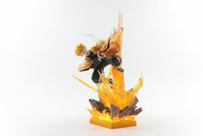 Demon Slayer Zenitsu Agatsuma Anime Action Figure Inbuilt Lights 32 Cms