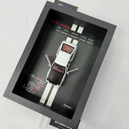 3D Car Frame Wall Art | Wooden Frame with Removable Die-Cast Cars