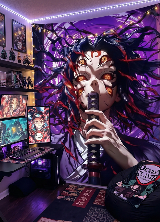 Jurojin Junction Kokushibo | Demon Slayer Tapestry for Home Bedroom Living Room (Multicolor)